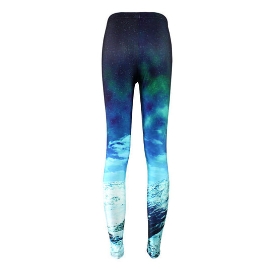 Hot Leggings Digital Print Ice and Snow