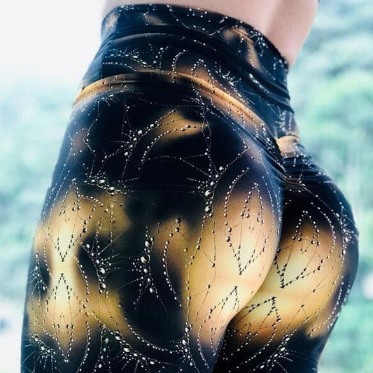 HIGH WAIST PRINT FITNESS LEGGINGS