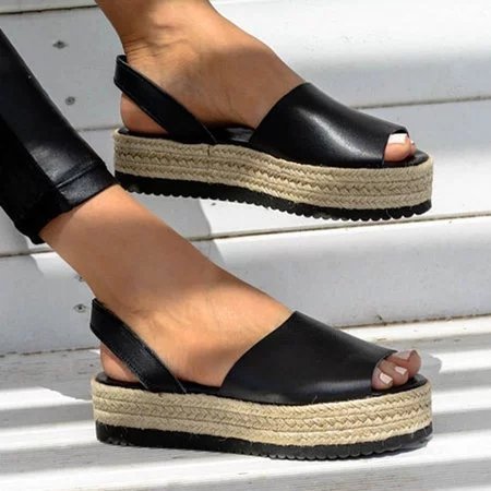 Thick Soled Fish Mouth Sandals