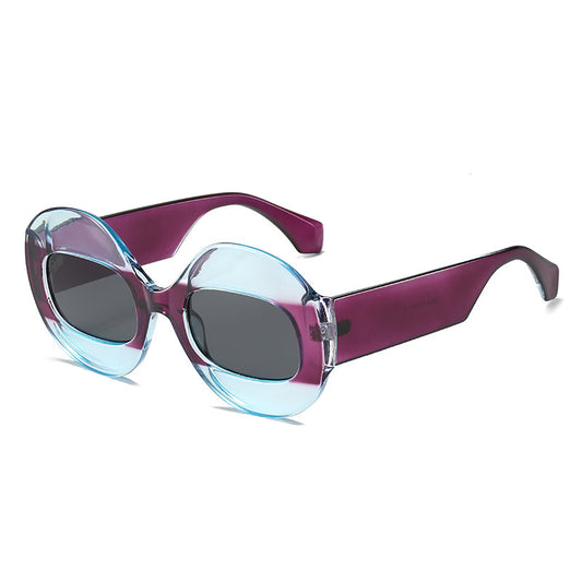 Avant-garde Color Contrast Catwalk Sunglasses